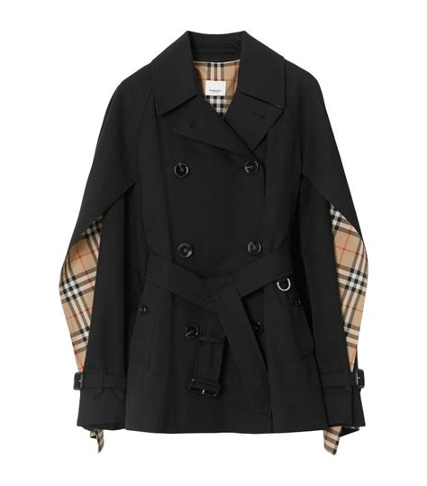 burberry blueberry unisex tropical gabardine trench jacket|Gabardine Trench Jacket in Black .